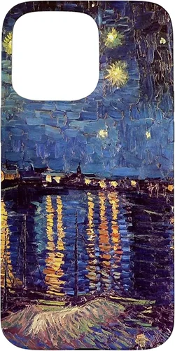 Vista 10 de Starry Night Over The Rhone, Vincent Van Gogh. Funda para iPhone 17