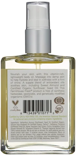 Vista 2 de FarmHouse Fresh Aceite corporal de agave Blushing, baya, 4 onzas líquidas (paquete de 1)