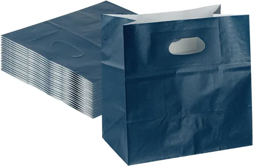 Vista 22 de Bag Tek Rectangle Paper Take Out Bag - with Handles - 11" x 7" x 11" - 100 count box