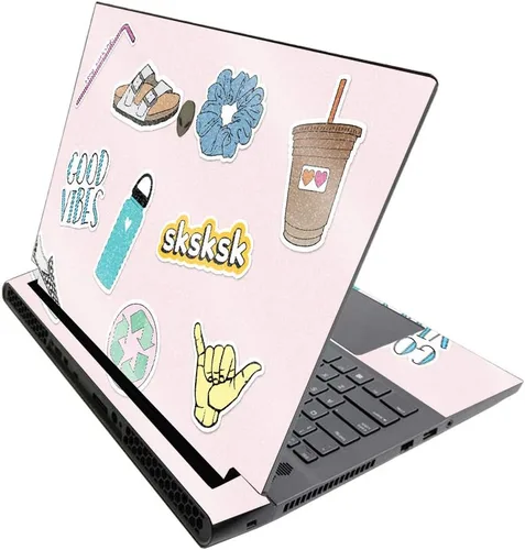Vista 732 de MightySkins - Skin brillante con purpurina para Alienware M17 R3 (2020) y M17 R4 (2021) - Diversión de los años 90 Acabado duradero con purpurina