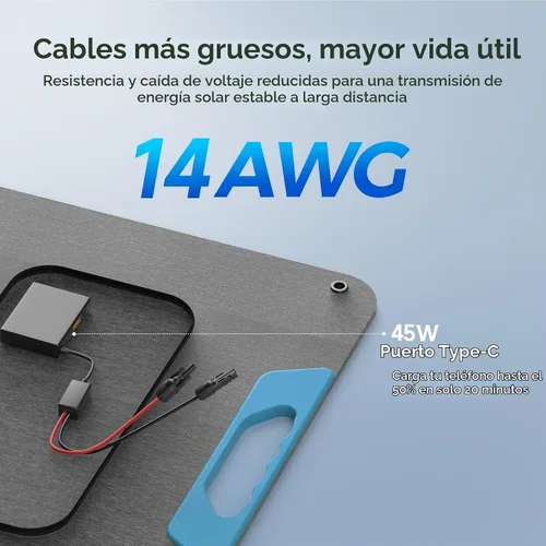 Vista 4 de RENOGY REGO - Panel solar portátil de 100 W, plegable