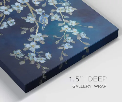 Vista 3 de Cuadro de paisaje en lienzo para pared, pintura decorativa de océano floral, bosque, foto para sala de estar, dormitorio, oficina, listo para colgar