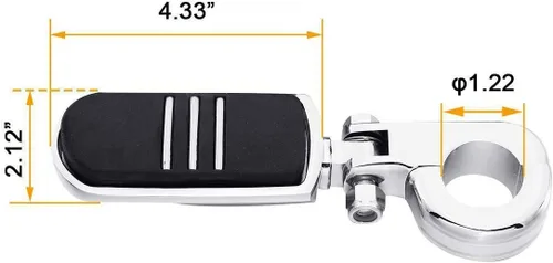 Vista 2 de Green-L Estriberas universales para motocicleta de 1 1/4 pulgadas con abrazadera P para Harley Sportster Softail Dyna Touring Road King Street Glide