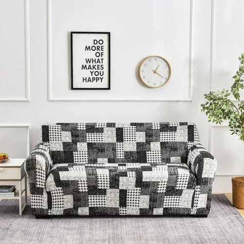 Vista 9 de AURLOE Funda de sofá estampada, Funda elástica para sillón, juego de fundas de sofá biplaza con patrones para sillón con cojines de 2 plazas, JBR