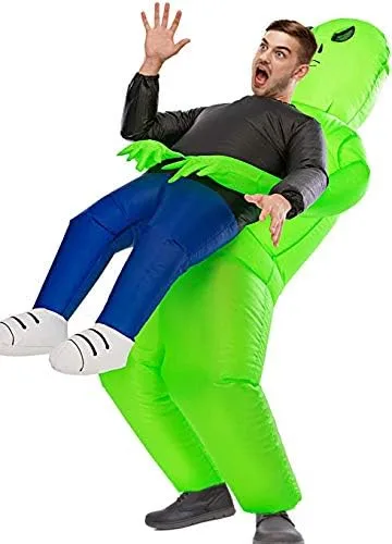 Vista 3 de MH ZONE - Disfraz inflable de extraterrestre para adultos divertido disfraz de Halloween disfraz de fantasía fantasma adulto Alien Adulto