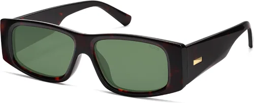Vista 10 de SOJOS Gafas de sol polarizadas rectangulares Y2K de moda para mujeres y hombres, gafas de sol rave de diseñador de moda SJ2228