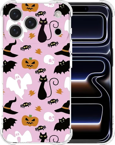 Vista 20 de Funda transparente de Halloween para Google 6a, con patrón de fantasma, funda protectora de TPU suave, delgada, a prueba de golpes, para niños