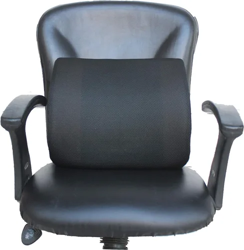 Vista 4 de Cojín de espalda y almohada de apoyo lumbar. Espuma viscoelástica mejorada de gel con cubierta de malla. Alivio del dolor de espalda.