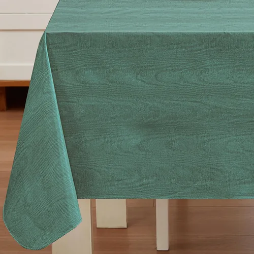Vista 13 de Newbridge Moire - Mantel de franela de vinilo con estampado ondulado de color sólido para interiores y exteriores