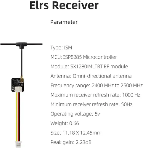 Vista 6 de HGLRC ELRS 2.4GHz ExpressLRS RX Nano módulo alta frecuencia de actualización para FPV RC Quadcopter Racing Drone