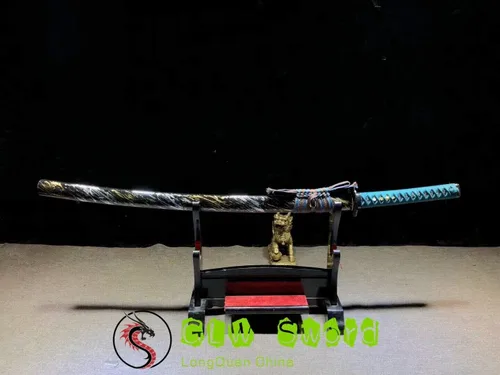 Vista 6 de Espada GLW 41 "Real Spring Steel Katana Full Tang Japón Samurai Espada Sharp Blade hecho a mano