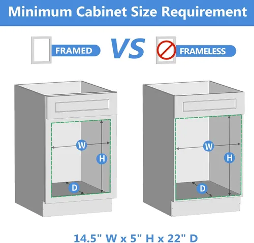 Vista 6 de ROOMTEC Organizador de gabinete extraíble con cierre suave, 13-1/2 pulgadas de ancho x 21 pulgadas de profundidad, cajón extraíble para armarios