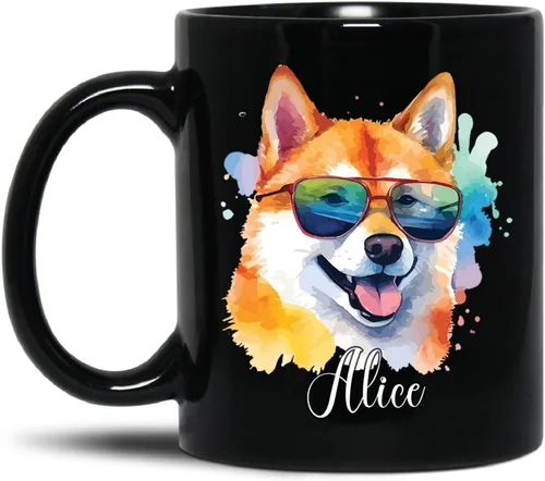 Vista 12 de Customized Boston Terrier Mug With Name, Boston Terrier Wearing Sunglasses Coffee Mug, Pet Dog Cup, New Dog Cup, Personalized Pet Memorial Mug Gift