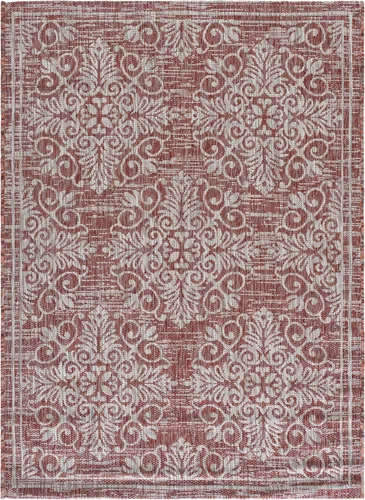 Vista 2 de SAFAVIEH Courtyard Collection CY8961 - Alfombra decorativa para interiores y exteriores, impermeable, fácil limpieza, 4 pies 5 pulgadas x 6 pies 5