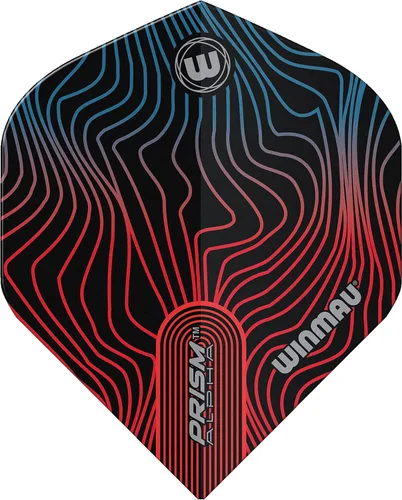 Vista 7 de WINMAU Prism Alpha Solar Design Dart Flight Packs - 3 sets per pack (9 flights in total)