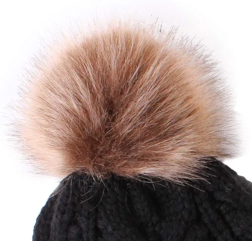 Vista 5 de Gorro de punto cálido de invierno para padres e hijos, para madre e hijahijo, gorro de punto familiar