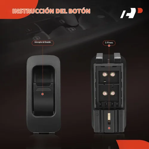 Vista 4 de A-Premium - Interruptor de elevalunas eléctrico delantero derecho o trasero