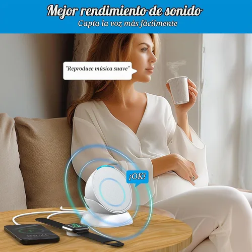 Vista 5 de PlusAcc Soporte para Pop con puertos de carga USB-C y USB-A, estación base de soporte de mesa para cargar teléfonos celulares y auriculares, base