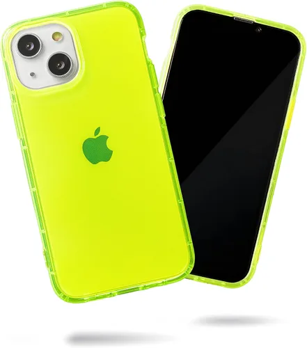 Vista 50 de SteepLab Neon Highlighter - Funda para iPhone 12 Pro Max, funda Grippy Jelly con bolsillos protectores de aire (amarillo neón llamativo)