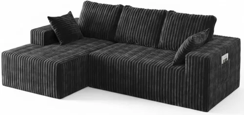 Vista 12 de Sofá modular Cloud de 96 pulgadas con diván en forma de L, sofá modular moderno de 4 asientos con bolsillos laterales, sofás tapizados para sala