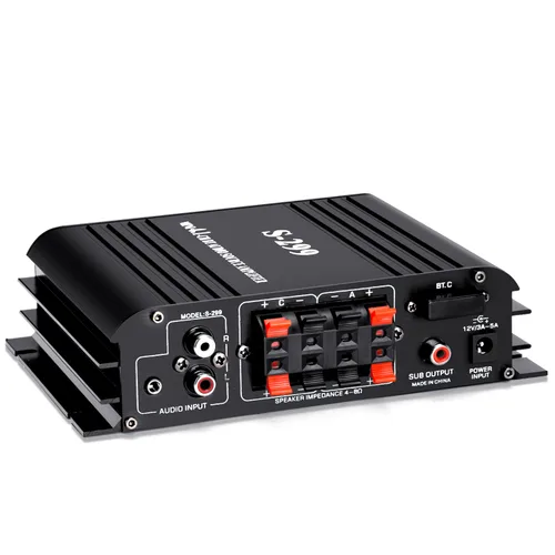 Vista 8 de Amplificador de audio Bluetooth S299 Max 800W para el hogar, RMS 40Wx4 4.1CH Amplificador de potencia Bluetooth con subwoofer activo, sistema