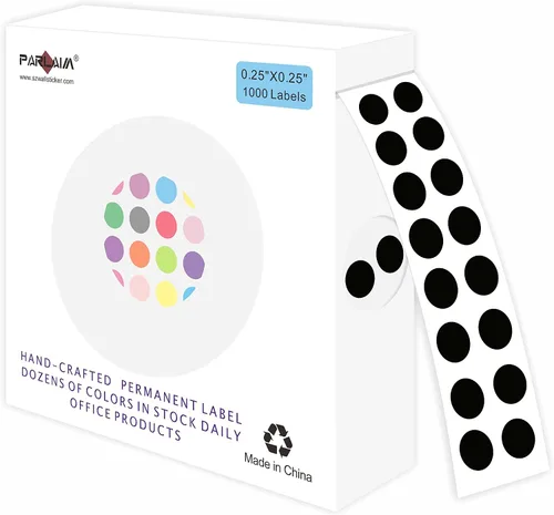 Vista 38 de PARLAIM Calcomanías de punto de código de color de 0.25 pulgadas, 1000 calcomanías de codificación en rollo para oficina, aula de estudiantes, Agua