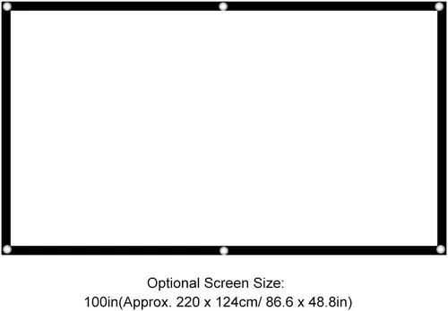 Vista 7 de Pantalla de proyección 16:9, pantalla de proyector plegable portátil Pantalla de proyector HD profesional para (100 pulgadas)