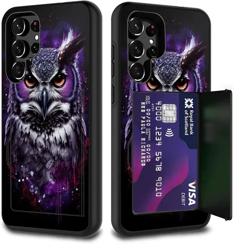 Vista 114 de Funda híbrida de doble capa con función atril para Samsung Galaxy A16 5G de 6.9 pulgadas, diseño de vaca con bandera estadounidense