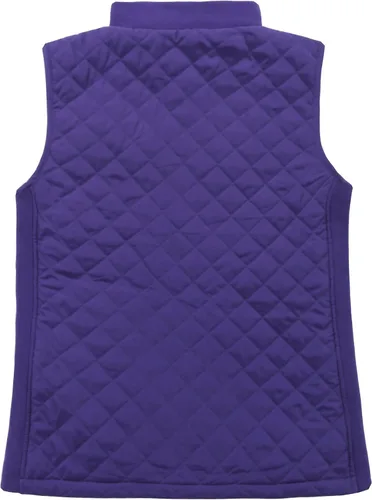 Vista 2 de Bienzoe Chaleco liviano sin mangas, acolchado, con cierre, casual, para mujeres con laterales elásticos.