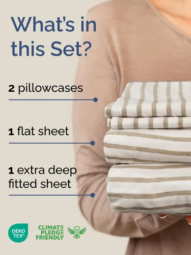 Vista 245 de Extra Deep Twin XL Sheet Set - 3 Piece College Dorm Room - White 01-Blanco
