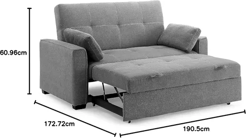 Vista 8 de Night & Day Muebles Nantucket Sofá cama gris claro completo