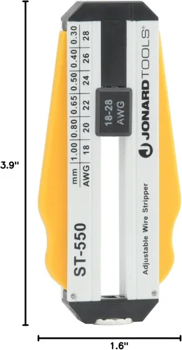 Vista 7 de Jonard Pelacables con precisión ajustable, 3-57/64" de longitud x 1-19/32" de altura x 19/32" de grosor, 1