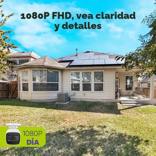Vista 2 de SANNCE - Cámara bala TVI de 2 MP 1080P, visión nocturna de 100 pies