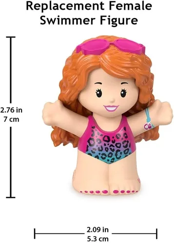 Vista 2 de Figura de nadadora de repuesto para Fisher-Price Little People - HGP70 ~ Inspirado en Barbie You Can Be Anything