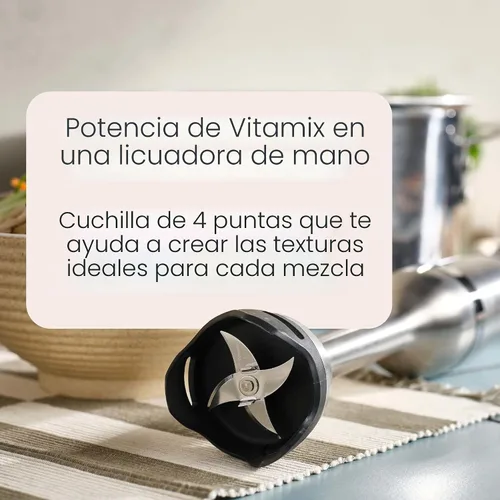 Vista 6 de Vitamix - Licuadora de inmersión de 5 velocidades de 3 piezas con accesorio para batir y estuche de almacenamiento, licuadora manual de grado