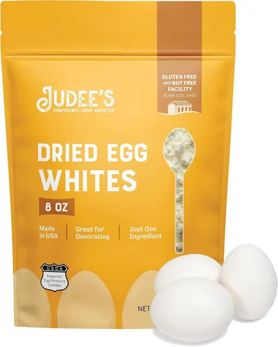 Vista 10 de Judee's Gluten Free Polvo de proteína de clara de huevo seco, nutrición completa y proteína de huevo, polvo para hornear y merengue sin gluten