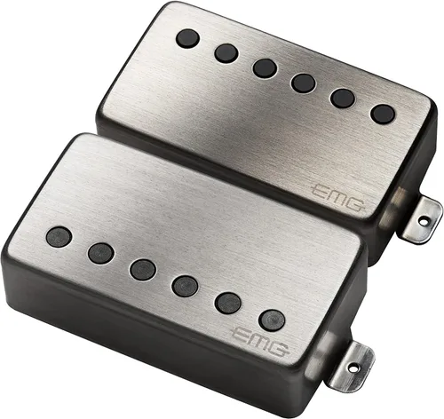 Vista 3 de EMG JH James Hetfield Signature - Juego de pastillas para guitarra, color negro y cromado Negro chrome