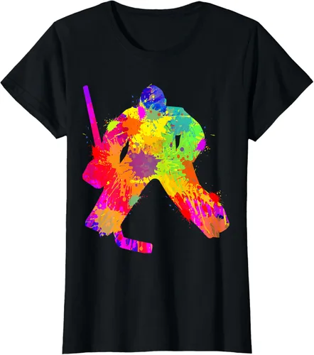 Vista 50 de Camiseta de hockey de hockey sobre hielo, Negro