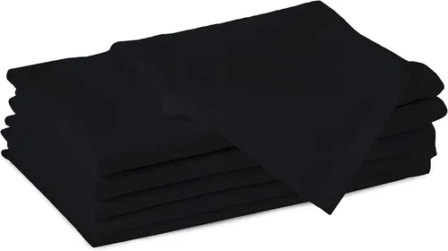 Vista 26 de Encasa XO Juego de 12 servilletas de tela de cóctel Servilletas de mesa de algodón puro Tamaño (9 x 9 pulgadas) B gris sólido Lavable a