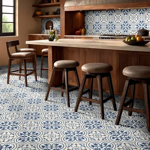 Vista 3 de MSI Zenzibar Encaustic - Azulejo de pared de porcelana mate de 8 pulgadas x 8 pulgadas para baño, azulejo de piso y salpicadero de cocina Azila