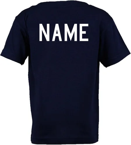 Vista 3 de Camisa personalizada de bombero azul marino para niño