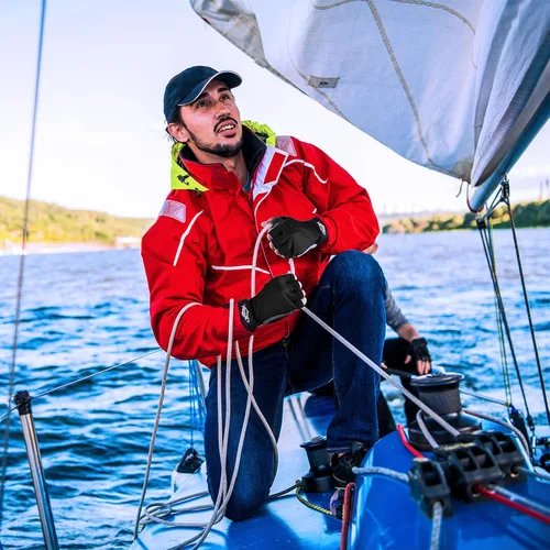Vista 5 de Palmyth Guantes de pesca UV con protección solar, guante sin dedos para kayak, hombres y mujeres, UPF 50+ SPF para navegación, senderismo, remo