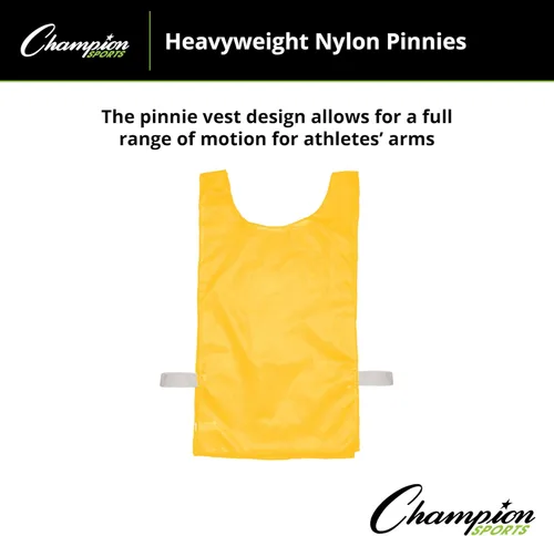 Vista 4 de Champion Sports Pinnie de nailon pesado, varios colores (paquete de 12)