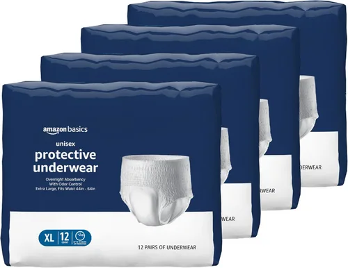 Vista 11 de Amazon Basics Ropa interior protectora unisex, absorción nocturna, extragrande, 12
