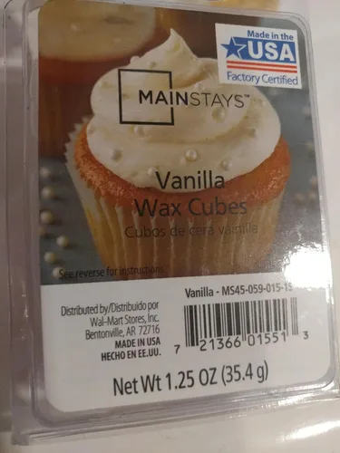 Vista 2 de Cera de incienso de vainilla, 12 cubos, 2 paquetes completos. Maravilloso y mejor aroma a vainilla huele a cupcakes de vainilla recién horneados