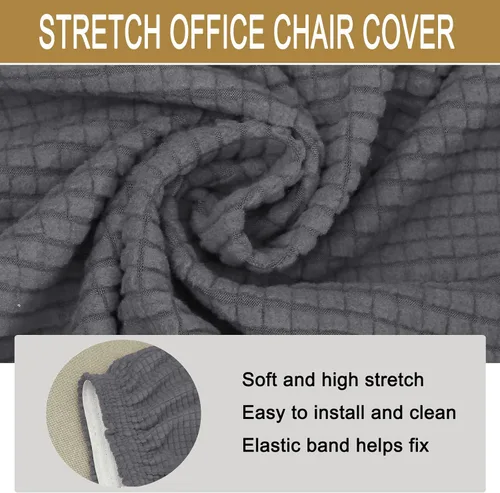 Vista 2 de HAOYONG Funda para silla de acento sin brazos, funda de silla jacquard elástica, fundas protectoras de muebles para sala de estar, comedor, silla