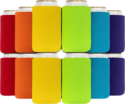 Vista 33 de QualityPerfection Fundas enfriadoras de latas de cerveza (25) de espuma, portavasos de 12 oz para sublimación personalizada HTV, vinilo, bricolaje