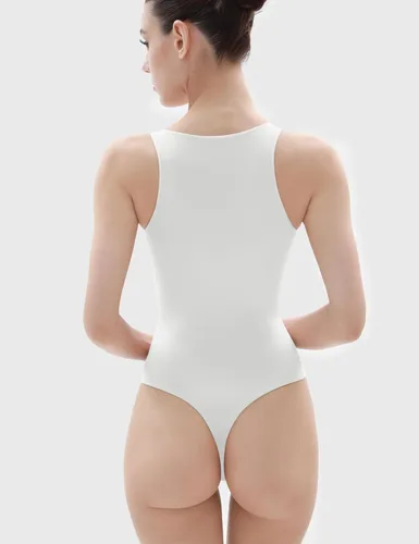 Vista 4 de PUMIEY Body sin mangas de cuello alto para mujer, sexy, colección Smoke Cloud