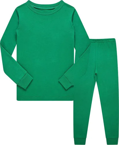 Vista 20 de KikizYe Pijamas para niños, pijamas de manga larga para niños albaricoque/sólido