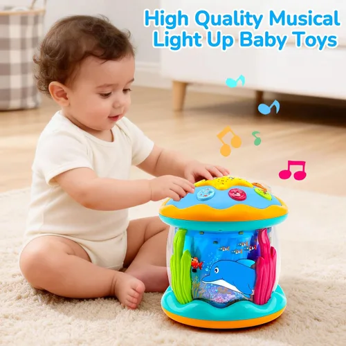 Vista 9 de Juguete musical de pato y proyector de océano para bebés